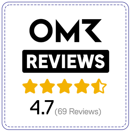 OMR Reviews Badge - 4.7/5 Stars out of 69 reviews