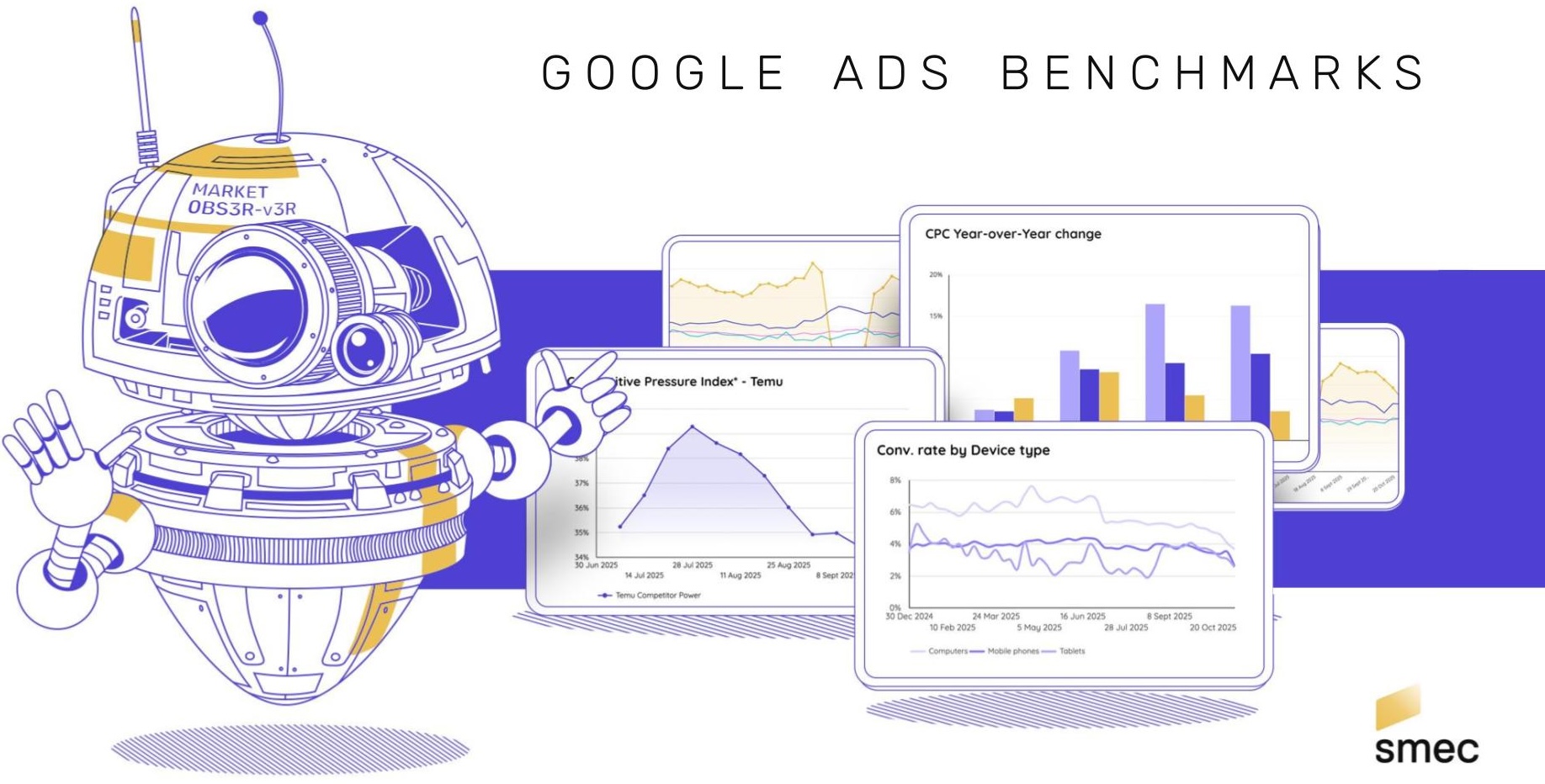 Illustration of smec Market Observer - the Google Ads Benchmarks