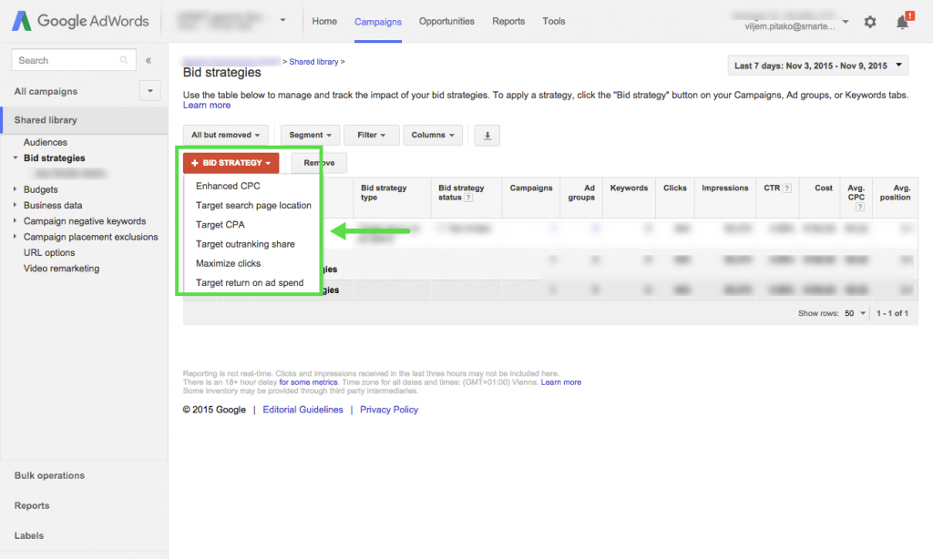 adwords bid strategies