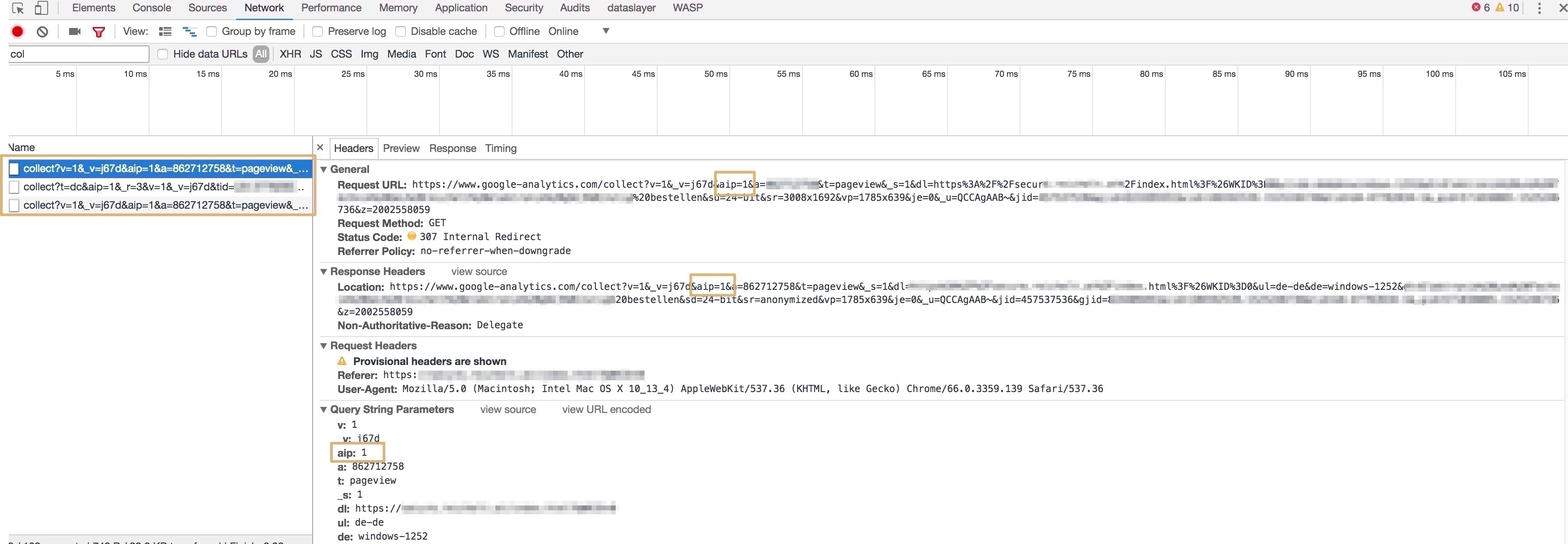 Read own IP address and check anonymization