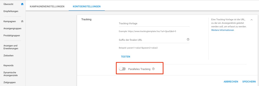 Parallel tracking is waiting to be activated. Try it out!