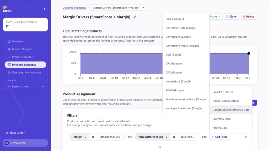 Dynamic segments by smec (Smarter Ecommerce GmbH)